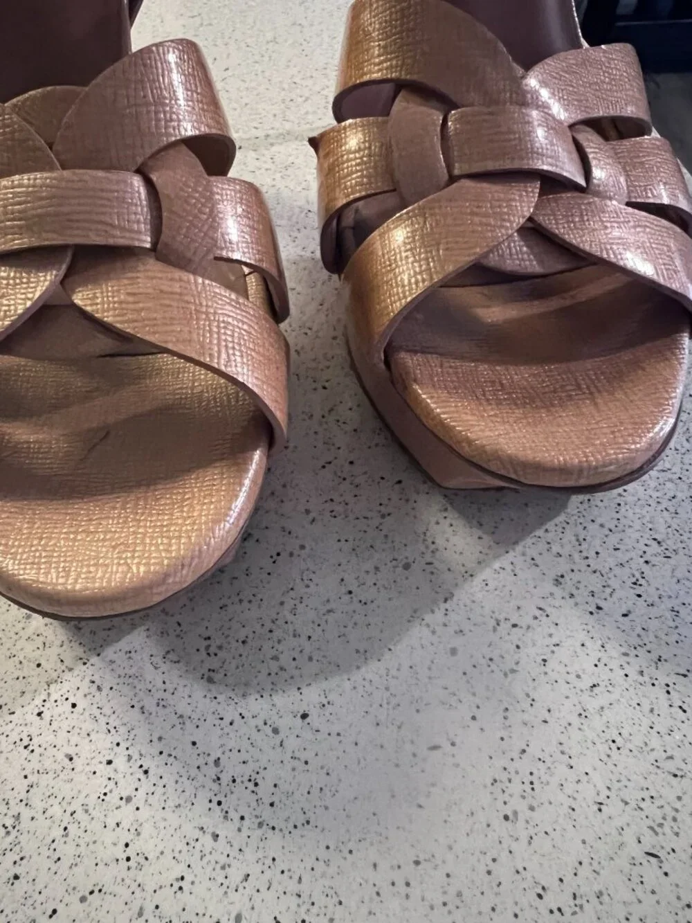 YSL Tribute Strappy Platform Sandals Size 11 / 41